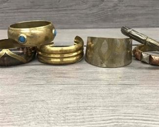 Brass tone bangles bracelets $5 each 