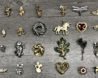 Lot of brooches and pins $5 each or all for $40
Lot B24