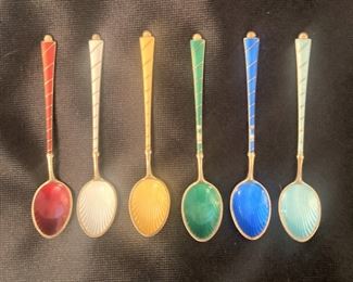 Vintage Danish gold wash sterling spoons