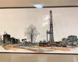 Detail oil field art by Al Richardson
