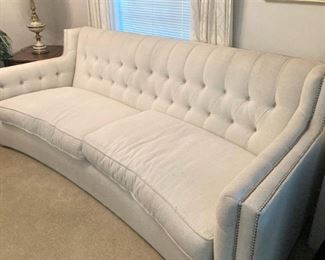 Curved white sofa