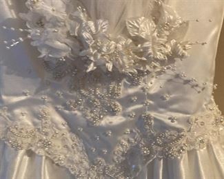 Front of the wedding dress