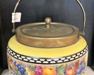 Antique biscuit barrel  (Cherished for their  sweet memories of tea and cookies, antique biscuit barrels are quite popular among collectors.)