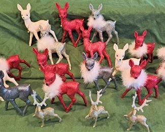 GLITTER DEER CHRISTMAS DECORATIONS
