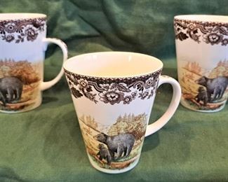 SPODE BLACK BEAR RARE MUGS
