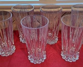6 PRETTY ROSENTHAL BLOSSOM HIGHBALL GLASSES GERMAN