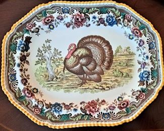 RARE SPODE TURKEY PLATTER