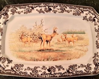 MULE DEER PLATTER SPODE