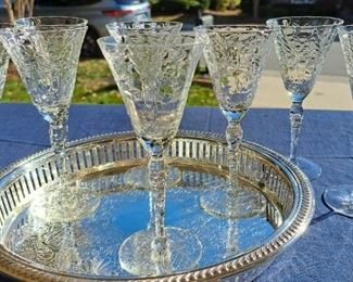 RARE LENOX CRYSTAL STEMWARE JEWEL PLATINUM