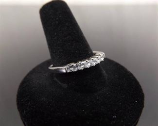 .925 Sterling Silver Zirconia Ring Size 10
