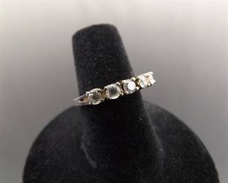 .925 Sterling Silver Zirconia Ring Size 6.25
