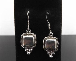 .925 Sterling Silver Dangle Hook Earrings

