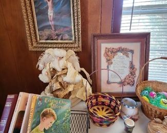 Books and stand, pictures and more