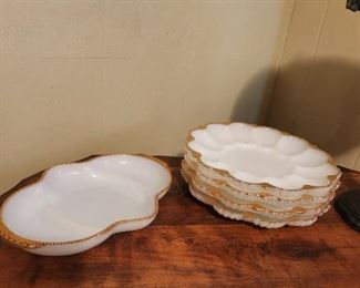 Egg plates & serving dish