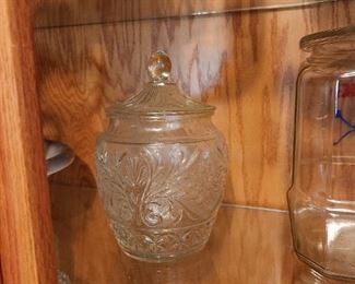 Jar Inside display cabinet