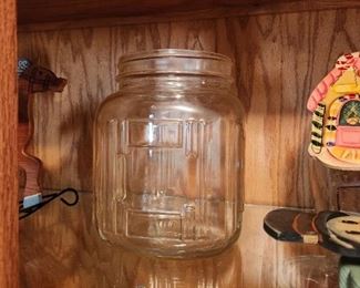Jar Inside display cabinet