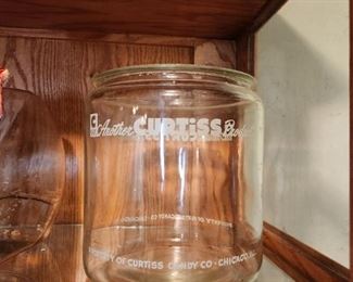 Curtiss jar (no lid) Inside display cabinet