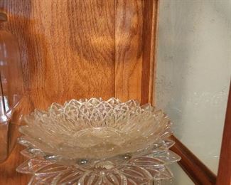 Glass Serving pieces - Inside display cabinet