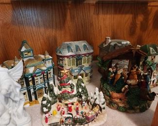 Christmas collectibles - Inside display cabinet