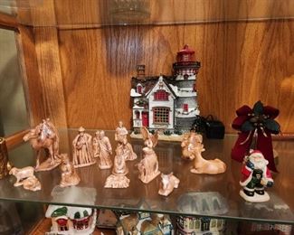 Nativity, collectibles - Inside display cabinet
