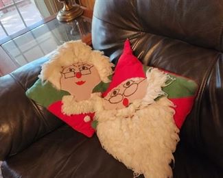 Mr & Mrs Santa pillows