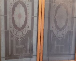 Frosted glass/wood doors