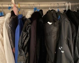 Large selection women costs- small to large size- many faux fur & animal print. 1 real mink coat