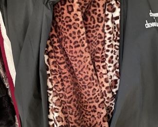 Large selection women costs- small to large size- many faux fur & animal print. 1 real mink coat