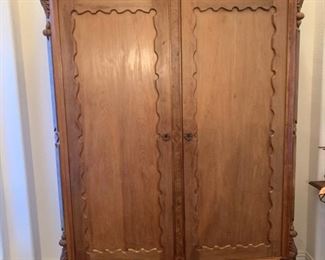 Last quarter 1800s Victorian armoire from Galena Illinois; walnut, 9 ft x 5 ft x 2.5 ft