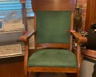 1920s oak rocking chair