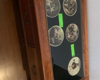 Bob Timberlake coffee table and collectible plates