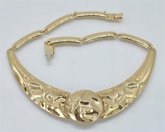 14K Yellow Gold Designer Link Necklace