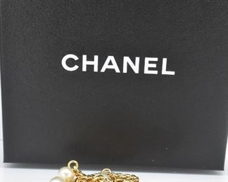 Chanel Gold Tone and Faux Pearl Necklace