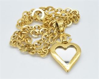 Chanel '95 Necklace with Mirror Shaped Heart Pendant
