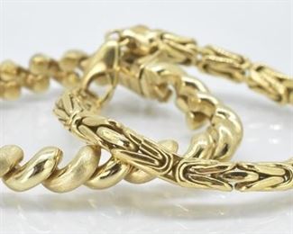 2 - 14K Yellow Gold Bracelets