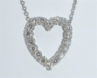 Diamond Heart and 14K Gold Necklace