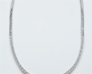 4.05 CTTW Diamond and White Gold Necklace