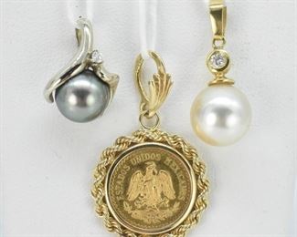 3 Gold Pendants