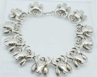 Silver Tone Bull Necklace