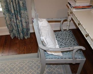Blue/Grey arm chair $150