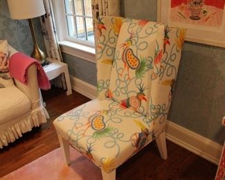 Fruit of the Loops chair-covered custom-made chair by Clarence House $1,500