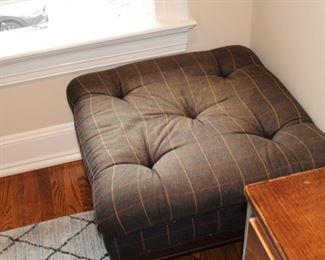 Ottoman as is $50. Needs reupholstering.