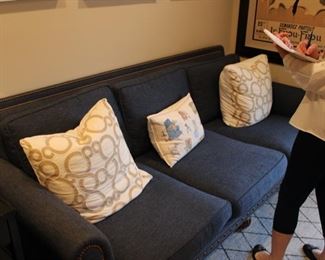 Ralph Lauren sofa with nail head accents. $1,200