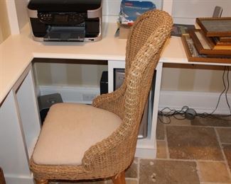 1 of 5 rattan chairs. All five $150