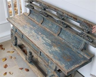 Arts & Crafts vintage bench, extremely heavy $1,800