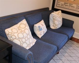 Ralph Lauren sofa with nail head appliques. $1,200