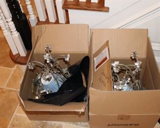 Pair of petite chandeliers