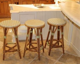 3 French kitchen height bar stools in excellent condition (perfect) - $295 EACH per my client.