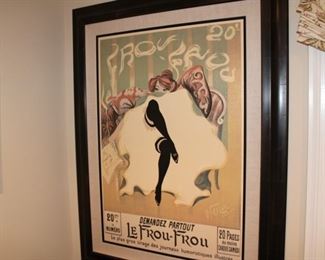 Lucien Henri Weil " WEILUC" Le Frou Frou French Vintage Poster beautifully framed $1,500