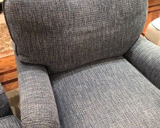 Pair of newly upholstered swivel rockers with goose-down wrapped cushions. You sink right into them! They are so comfortable! $700 each